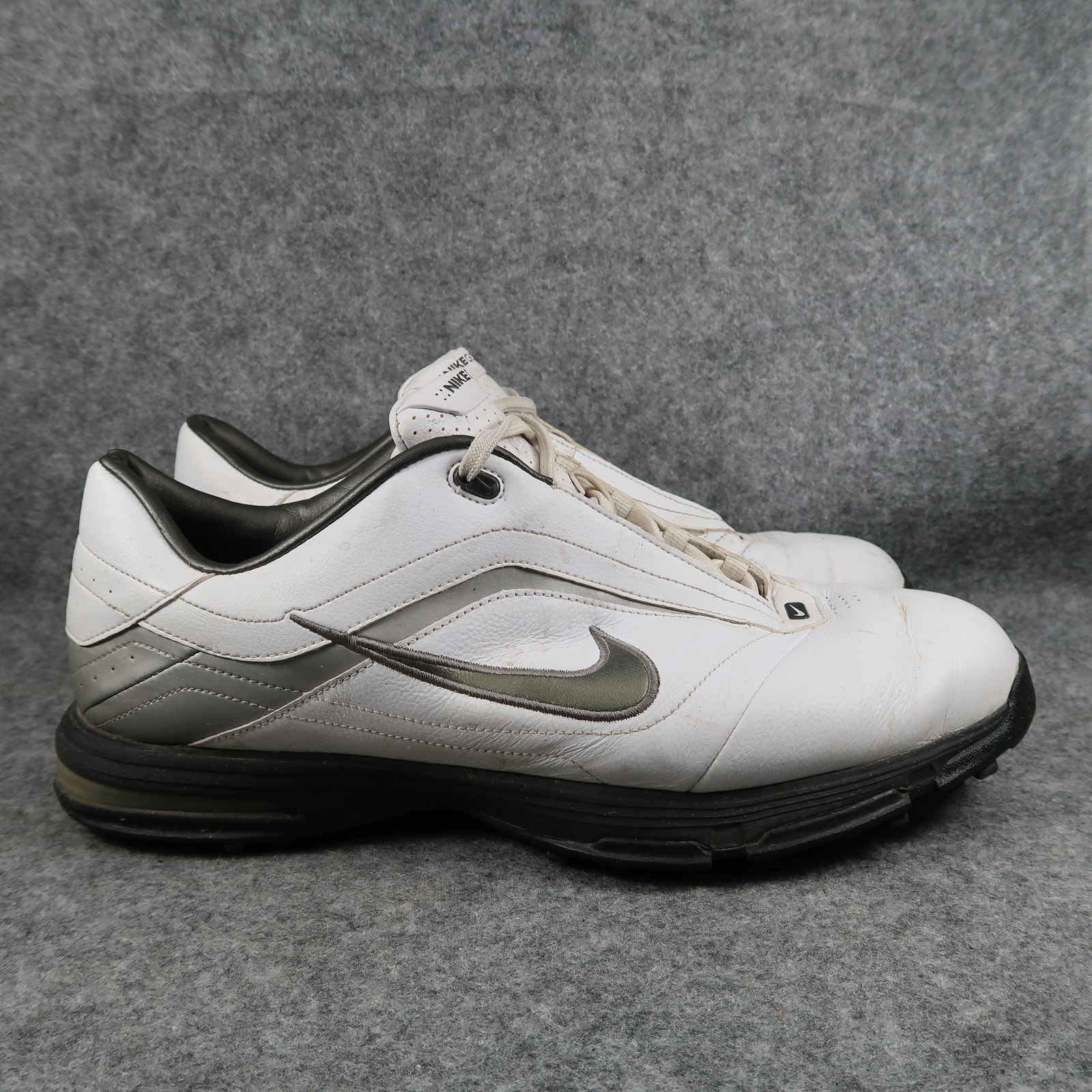 Nike Shoes Mens 10.5w Golf Air Academy Spiked Sneaker Oxford White Leather Sport